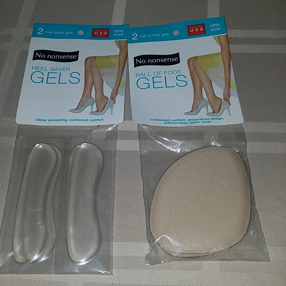2 BALL OF FOOT GEL 2 HEEL SAVER GELS ONE SIZE